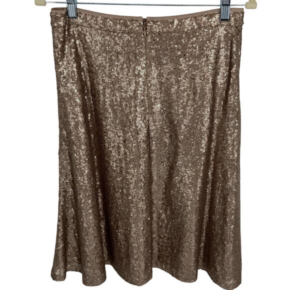 Ann Taylor Gold Sequin A-line Skirt Women, Size 4 - Picture 3 of 10